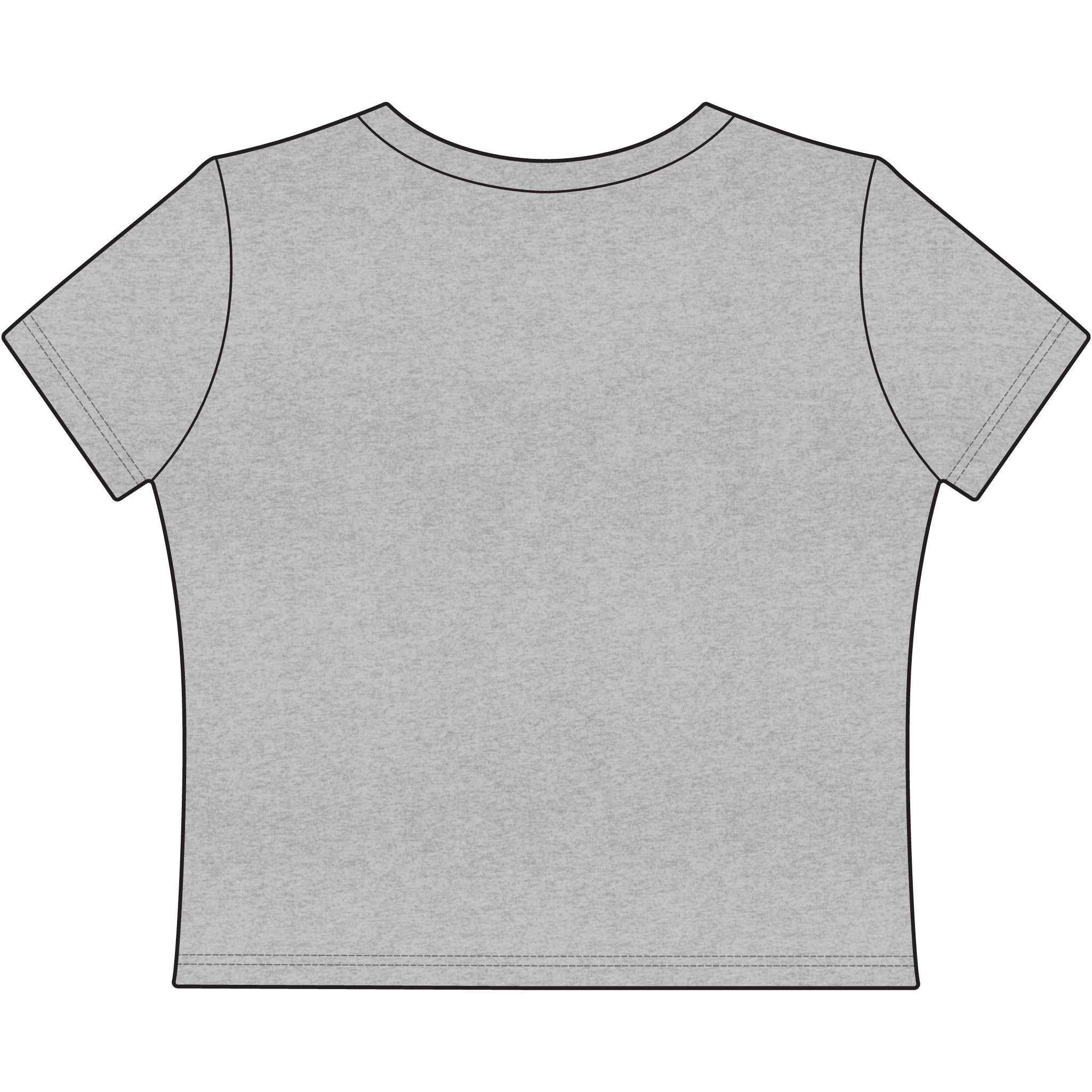 "Flirty Yet Demure" Women's Baby Tee — Script Graphic Crop T-Shirt