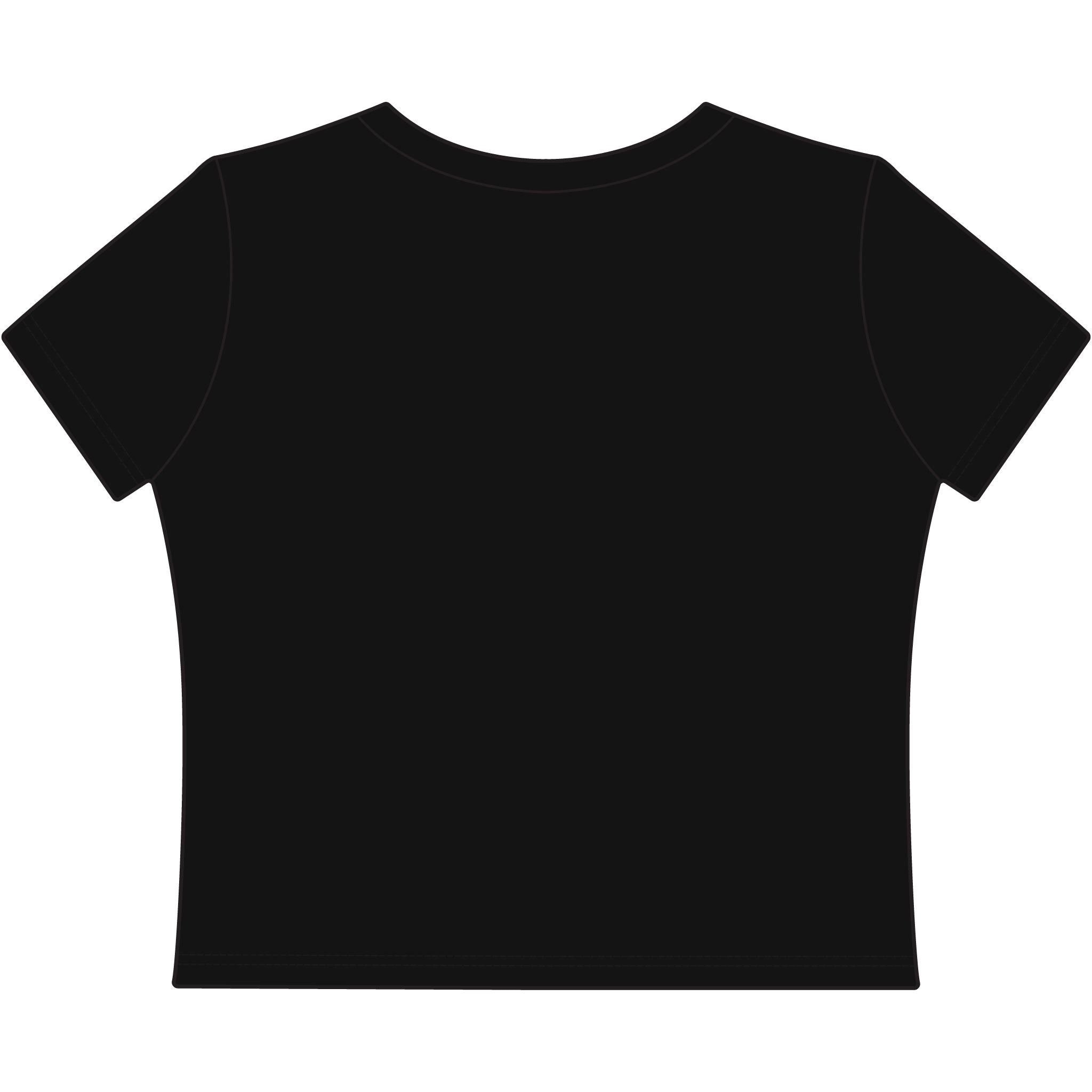 "Flirty Yet Demure" Women's Baby Tee — Script Graphic Crop T-Shirt