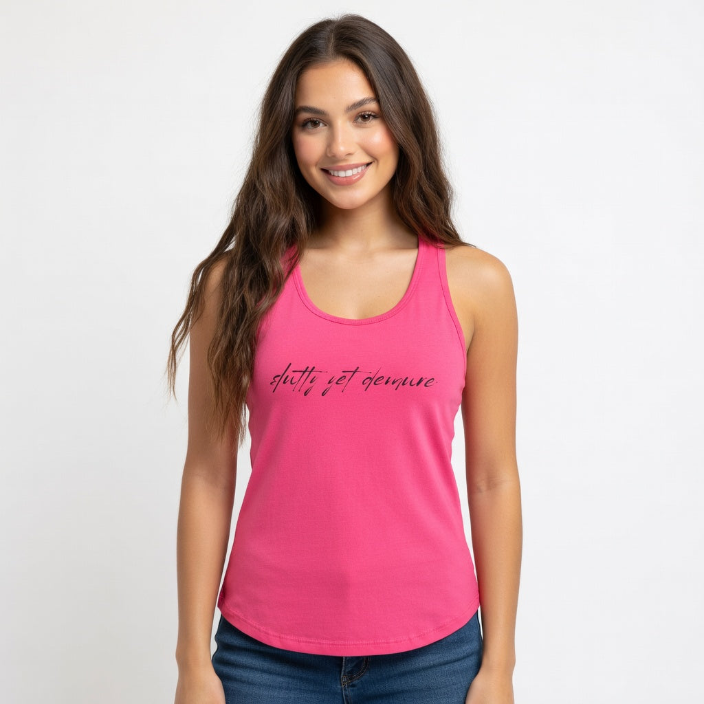 Slutty Yet Demure Racerback Tank
