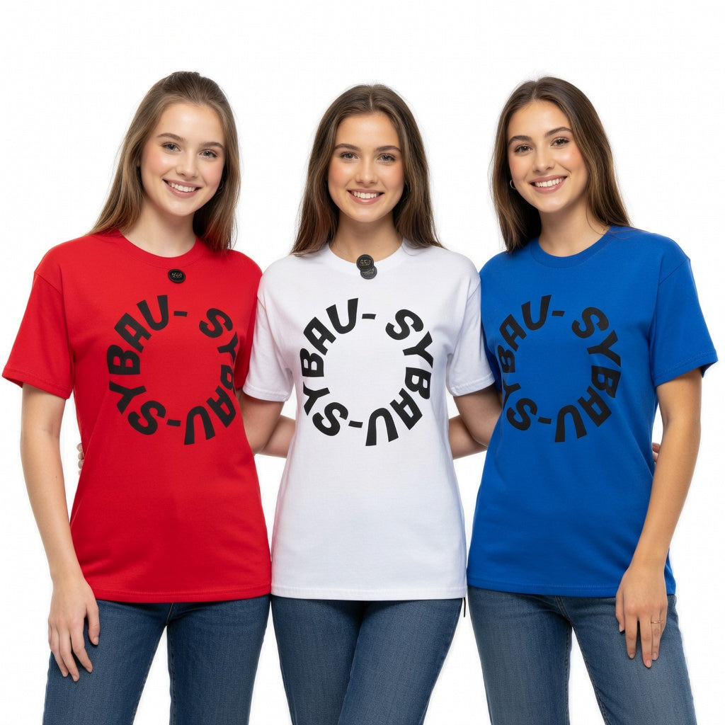 'SYBAU' - Shut Your Bitch Ass Up - Rotating Graphic Cotton T-Shirt